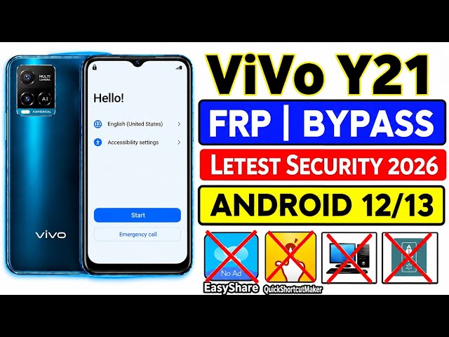 Vivo Y21 FRP BYPASS || Android 12/13 FRP Guide || Y21T / Y21s (V2111) || Google FRP bypass || 2026