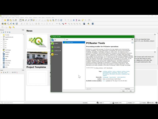 Install the PCRaster, SAGA and GRASS tools for QGIS with the OSGeo4W installer