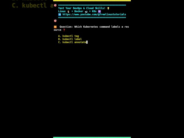 ☸️ K8s command to label resources