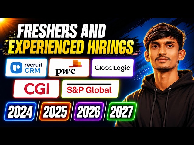 GlobalLogic, Recruit CRM, S&P Global, CGI & PwC Hiring 2026 | Latest IT Job Updates 2026