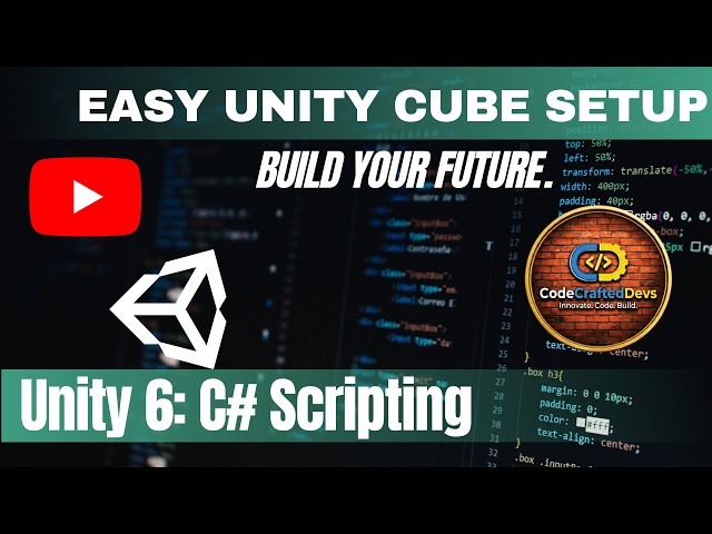 UNITY 3D cube SETUP and C# SCRIPTING I will make 3D endless runner game in UNITY 6
