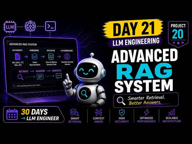 Day 21: Advanced RAG Tutorial - Query Rewriting & Reranking | AI Python Course | Local  LLM | RAG AI