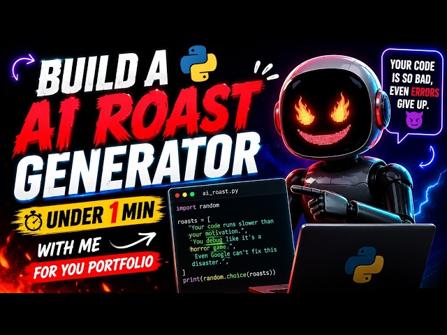 Build an AI Roast Generator in Python | Beginner Project for Your Portfolio 🔥