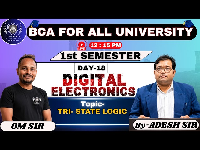 BCA 1st Semester | Digital Electronics | Day 18 | TRI-STATE LOGIC | Complete Explanation #bca