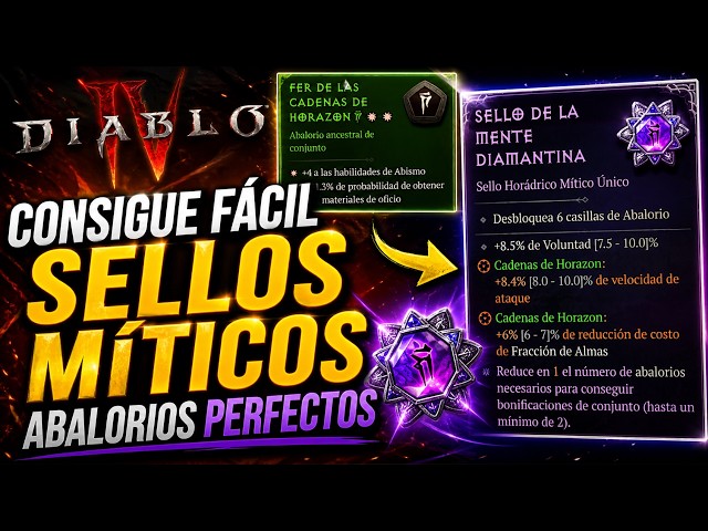 Consigue SELLOS MÍTICOS y ABALORIOS PERFECTOS ⚡ Diablo 4 S13
