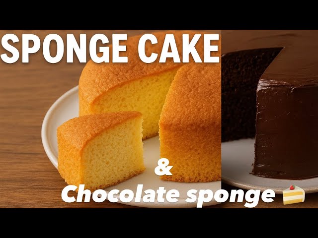 🍫 Ultimate Chocolate Sponge Cake Recipe | Super Soft & Moist  | Easy Baking Tutorial