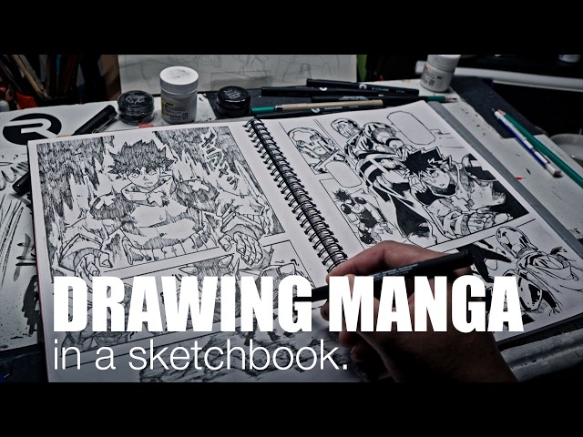 How I draw a manga on MY sketchbook