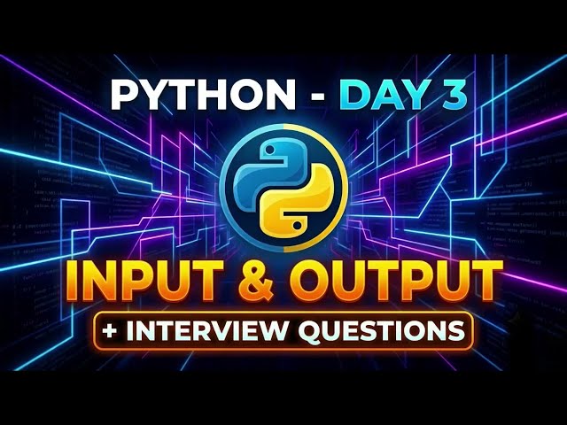 Python Input and Output | Interview Questions 