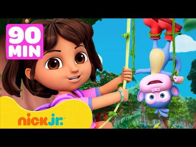 Dora | ¡Dora y Botas se Columpian en Lianas! ¡Y Más Aventuras Selváticas por 90 Minutos! | Nick Jr.