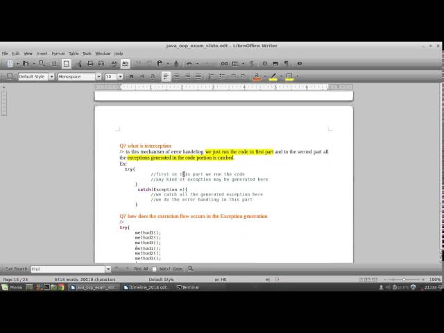 Session 7 : Java Exceptions