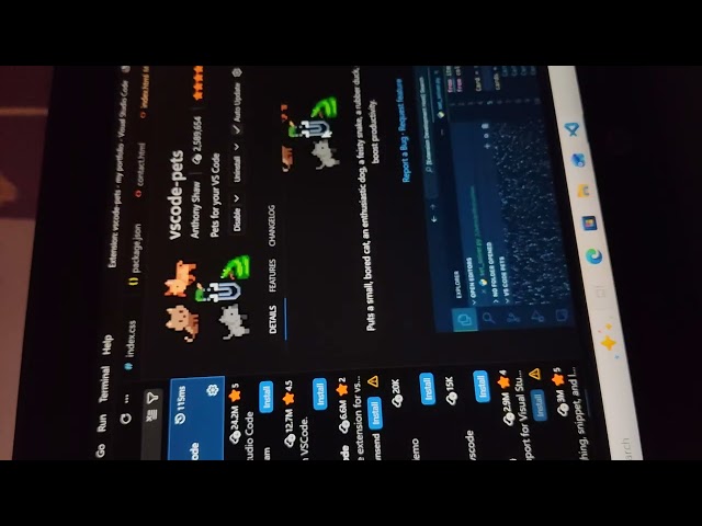 VS Code Pets Extension 🐶 + AI Assistant 🤖 | HTML CSS JavaScript Tutorial | Full Source Code #vscode 