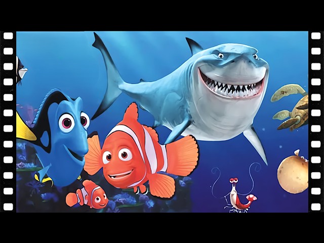 Finding Nemo | Vintage Cinema Experience 🌧️ Rain & Thunder (4K)
