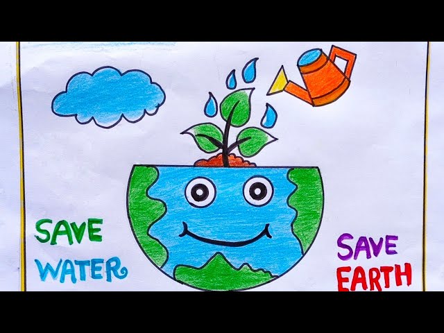 World Environment Day Poster Drawing Easy / Environment Day Drawing Ideas / Save Environment Drawing