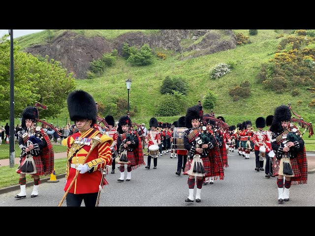 Marching into Holyrood Palace
