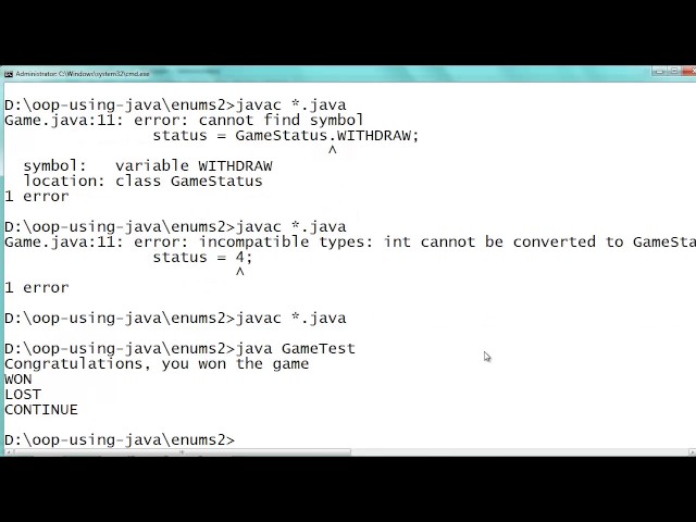 Using enum for list of constants in Java - in Urdu