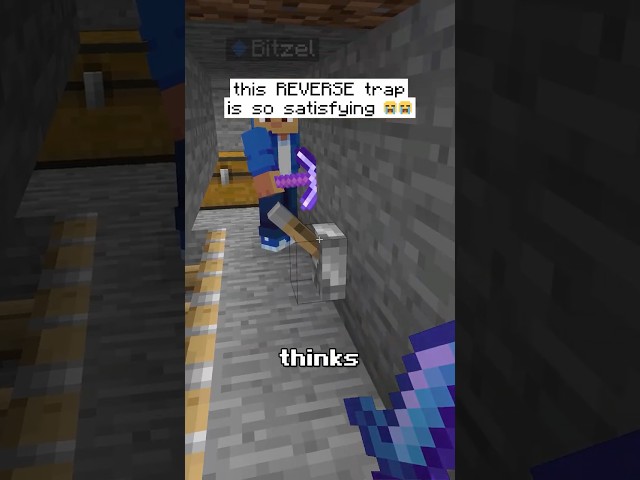 instant karma trap 😁 #minecraft #gaming