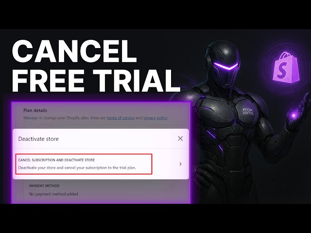 How to Cancel Shopify Free Trial (2026) | Billing Settings