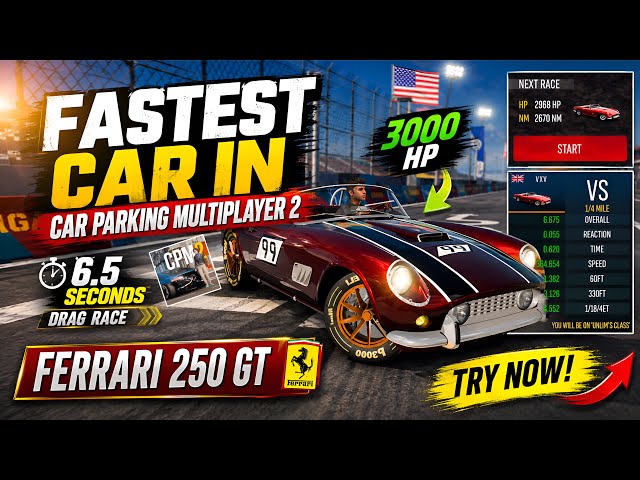 How to Build the Fastest 3000HP 6 Seconds Car in Car Parking Multiplayer 2 | Best Tune & Setup