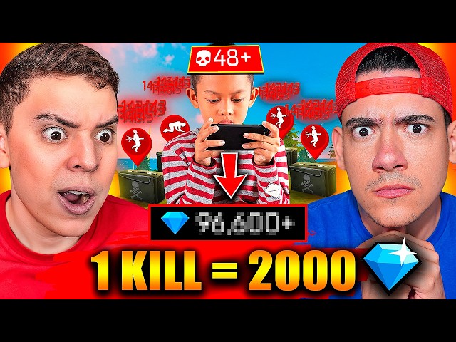 SUBSCRIBER LEFT ME WITHOUT MONEY AFTER I GAVE HIM 2,000 DIAMONDS PER KILL IN FREE FIRE!! - TheDonato