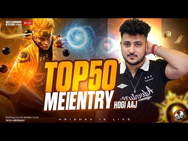 TOP 50 DONE, LET'S GO TOP 30 IN INDIA, BGMI CONQUEROR RANK PUSH LIVE!