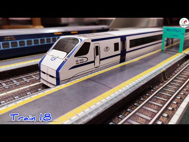 DIY Paper Train|Toy Train|Paper Toy|How to make Indian locomotive train coach from paper|TRAIN 18