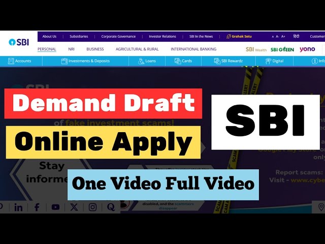 SBI Demand Draft Online Apply | SBI Demand Draft Online | SBI Demand Draft Online Generate