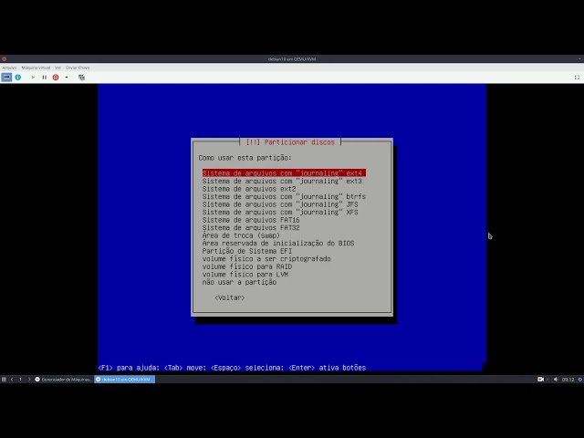 Debian - Particionamento GPT no instalador netinstall