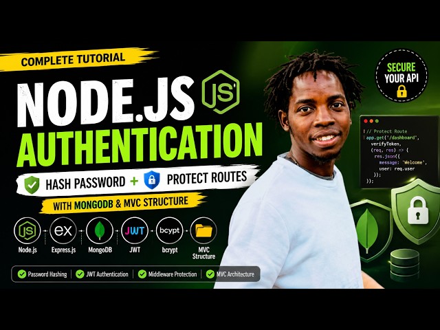 Build Secure Authentication in Node.js & MongoDB (JWT + bcrypt + Middleware)