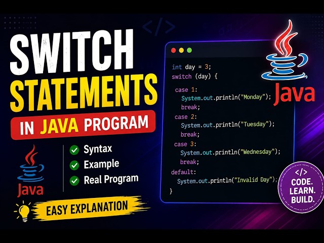 Switch Statement with a Simple Java Program