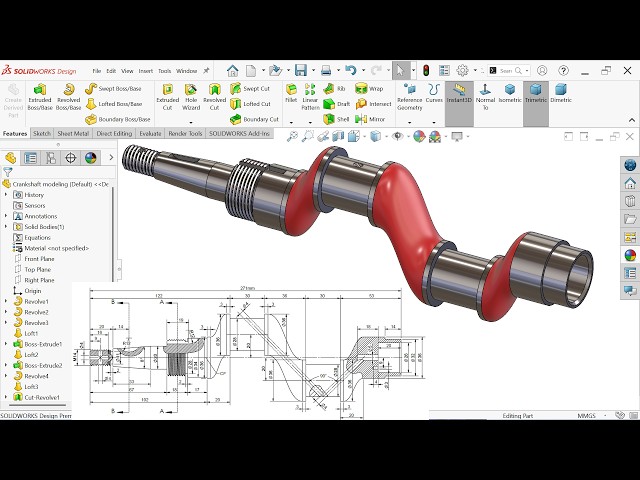 Crankshaft Modeling in SolidWorks