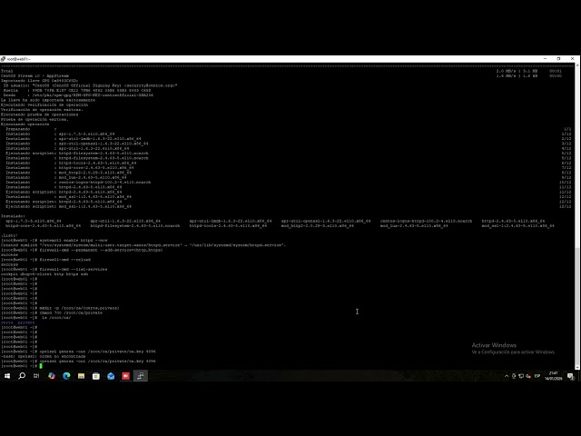 Instalación de  Apache (Httpd) con certificado SSL autofirmado en CENTOS 10/9/8