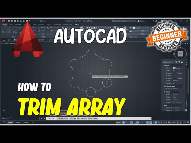 AutoCAD How To Trim Array
