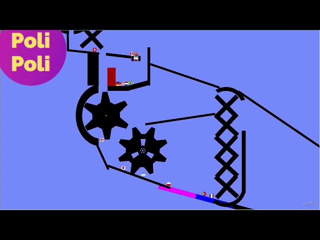 Qatar Marble Race World Cup 2022 - 8° World Cup Simulation in Algodoo
