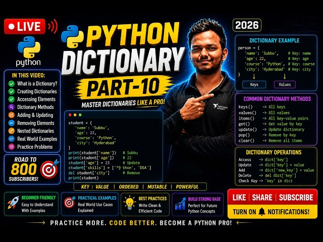 🐍 Python Dictionary | Python Tutorial for Beginners | Part 8 #coding #python #trending #programming