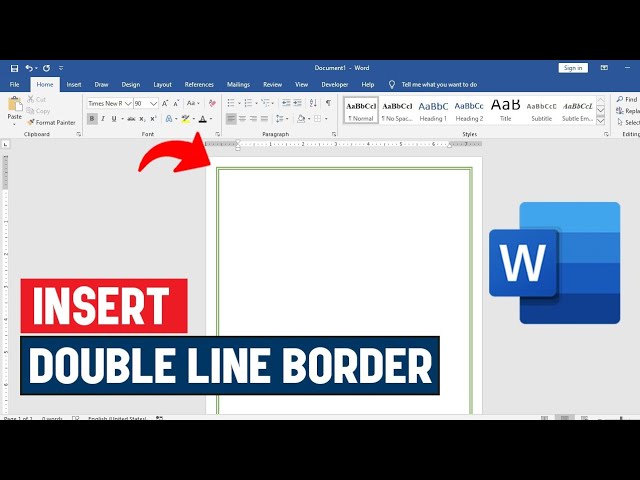 How to Insert Double Line Border in Word | Easy MS Word Tutorial