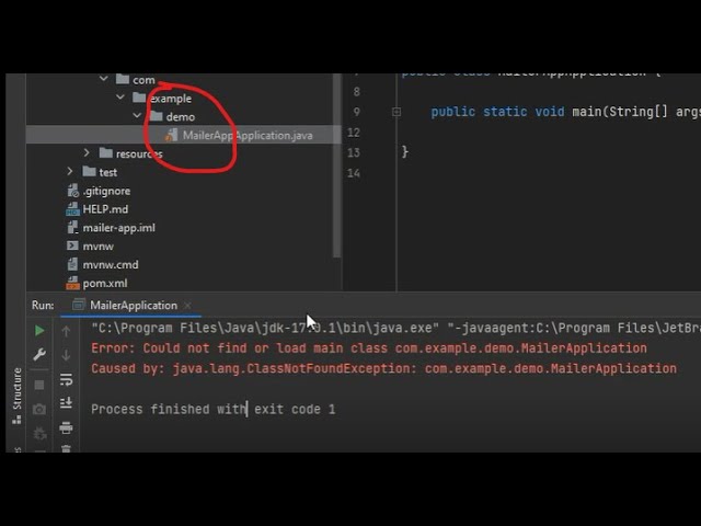 Error: Could not find or load main class add configuration IntelliJ and class undefined in IntelliJ