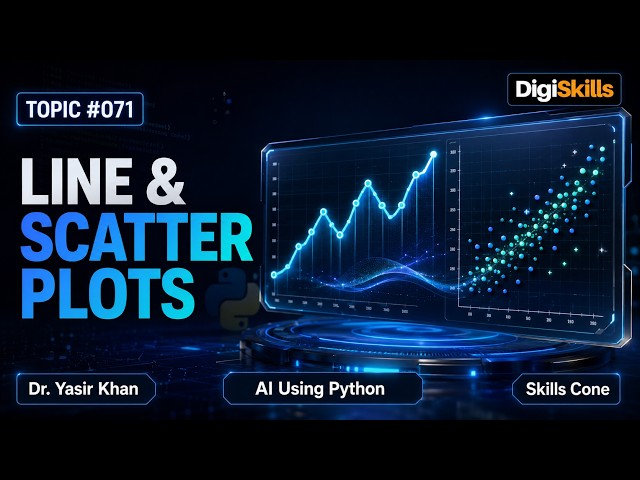 Line & Scatter Plots in Matplotlib | Artificial Intelligence using Python Topic #071 - Skills Cone