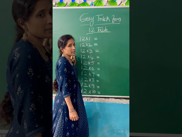 Easy trick for 12 table#shortviral #easy#shortcut#table#easylearning#maths #fun#love