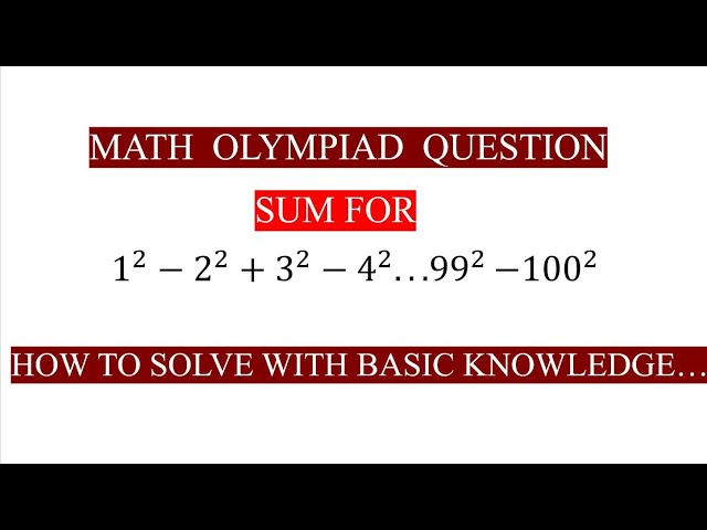 How to Solve this Olympiad Question With Basic Maths Knowledge...