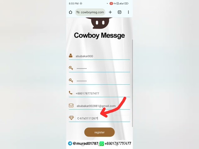 Cowboymsg invitation code