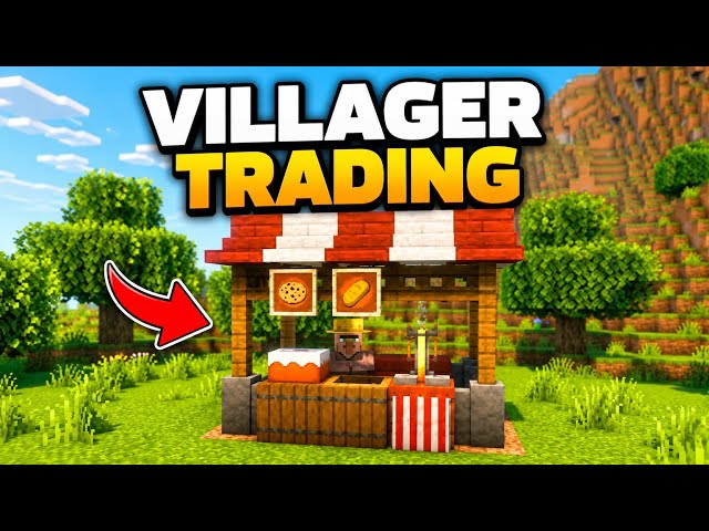 Minecraft: How to Build a Villager Trading Stall | Tutorial🌾