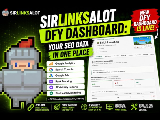 SirLinksalot DFY Dashboard: Your SEO Data in One Place