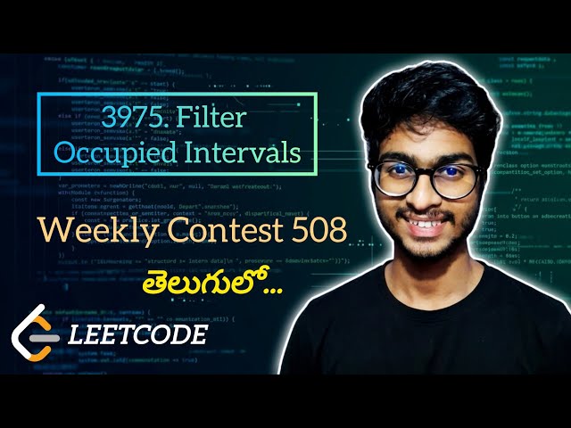 🔥Leetcode 3975. Filter Occupied Intervals | Weekly Contest 508 | Telugu | #leetcode #telugu