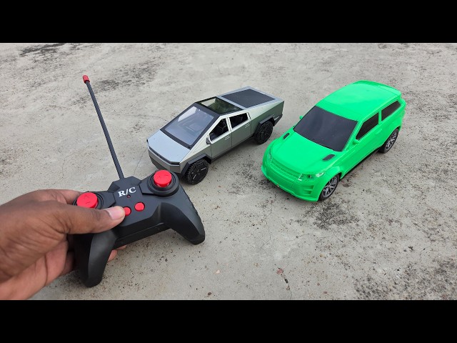 🚗🔥 Cybertruck vs Green Range Rover RC Car | Full Remote Control Car Challenge & Test