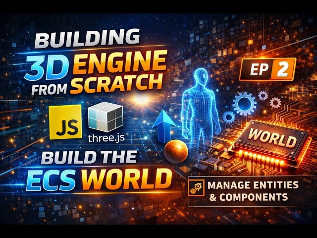 Building the ECS World — 3D Game Engine from Scratch (JavaScript + Three.js) | Episode 2