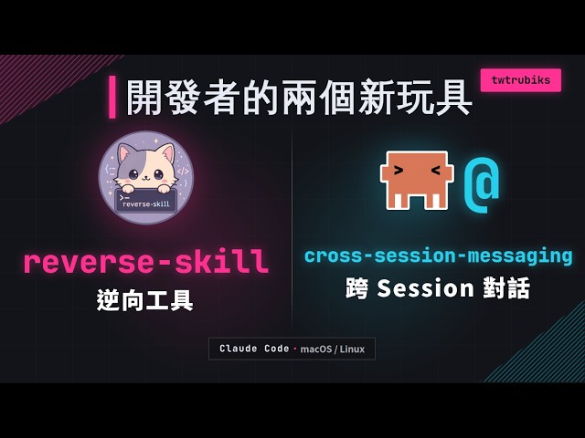 Claude Code Cross-Session Messaging and reverse-skill Reversing Toolkit #ClaudeCode #CrossSession...