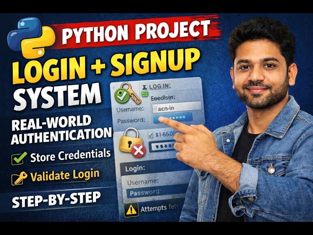 Python Login + Signup System 🔐 | Real-World Authentication Explained Step-by-Step