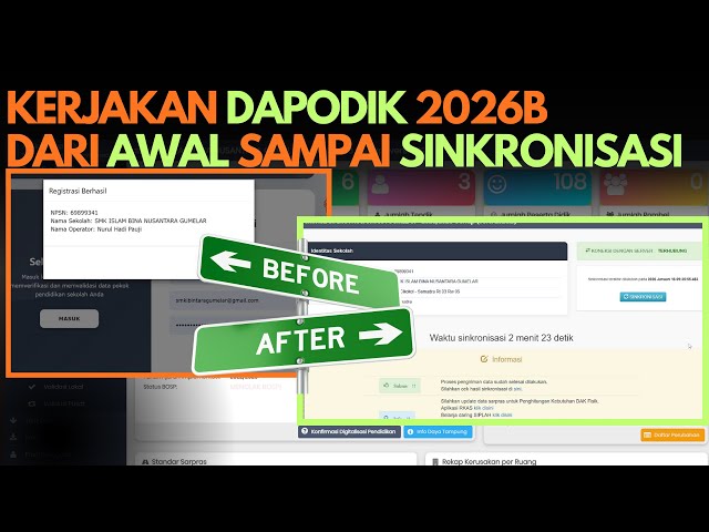 CARA MENGERJAKAN DAPODIK 2026B DARI AWAL SAMPAI SUKSES SINKRON