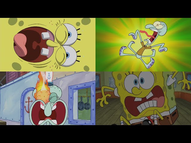 SpongeBob and Squidward screaming for 12 minutes straight