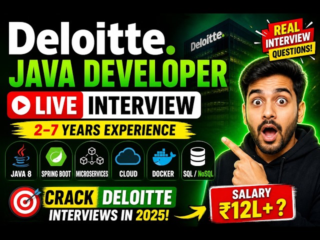 Deloitte Interview | Java 8 | Spring Boot | Microservices | Cloud | Docker | SQL | NoSQL | 2–7 Years